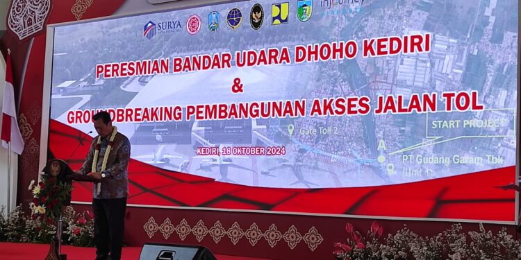 Menko Marves Luhut Binsar Pandjaitan Resmikan Bandar Dhoho Kediri dan Ground Breaking Akses Tol