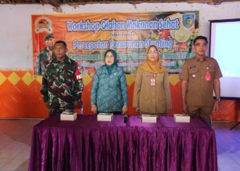Percepat Penurunan Stunting, TMMD 122 Kodim 0809/Kediri bersama Pemerintah Kabupaten Kediri Gelar Workshop Olahan Makanan Sehat