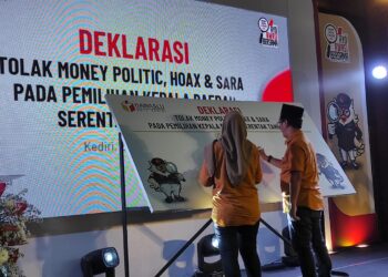 Bawaslu Kota Kediri Gelar Deklarasi Tolak Money Politic, Hoax dan Sara Dalam Pilkada 2024