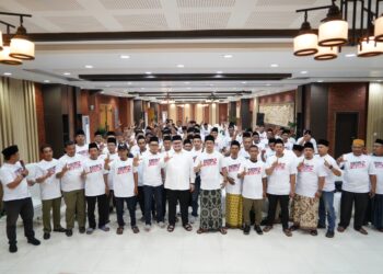 Ratusan Pemuda NU Kabupaten Kediri Nyatakan Dukungan Bagi Pasangan Dhito-Dewi