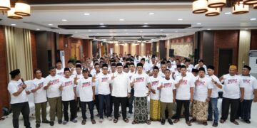 Ratusan Pemuda NU Kabupaten Kediri Nyatakan Dukungan Bagi Pasangan Dhito-Dewi