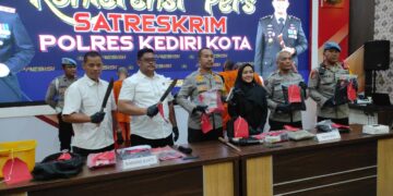 Polres Kediri Kota Berhasil Ungkap Komplotan Perampokan Minimarket Antar Kota