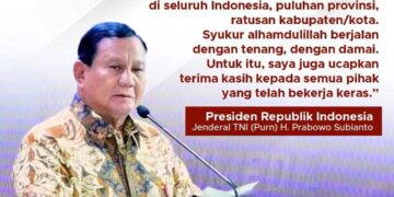 Presiden Prabowo Apresiasi Pilkada Yang Cerminkan Pendewasaan Berpolitik