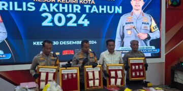 Polres Kediri Kota Gelar Rilis, Ini Kasus Yang Berhasil Diuangkap