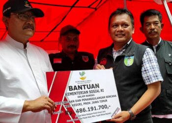 Mensos Saifullah Yusuf Resmikan dan Serahkan Bantuan Lumbung Sosial di Kabupaten kediri