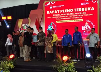 KPU Kabupaten Kediri Tetapkan Bupati dan Wakil Bupati Kabupaten Kediri Terpilih