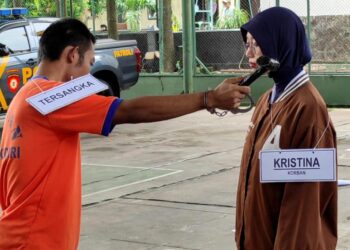 Satreskrim Polres Kediri Gelar Rekonstruksi Pembunuhan Pandantoyo Kediri