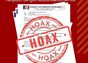 KAI Daop 7 Madiun Ingatkan Masyarakat untuk Waspada Penipuan Berkedok Rekrutmen Pegawai KAI