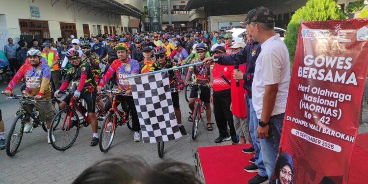 Ponpes Wali Barokah Kota Kediri Gelar Gowes Bareng, Peringati Haornas ke 42