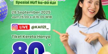 HUT ke-80, KAI Daop 7 Madiun Siapkan Berbagai Promo Tiket Kereta Wujud Komitmen Apresiasi Pelanggan