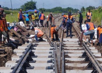 KAI Daop 7 Madiun Lakukan Penggantian Wesel, Untuk Tingkatkan Keselamatan Perjalanan KA