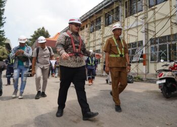 Mas Dhito Cek Progres Rehabilitasi Gedung Pemkab Kediri